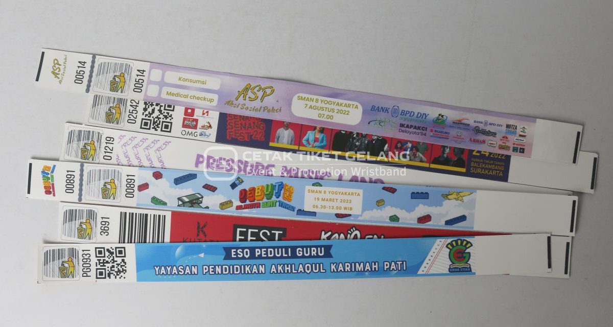 Percetakan Tiket Gelang