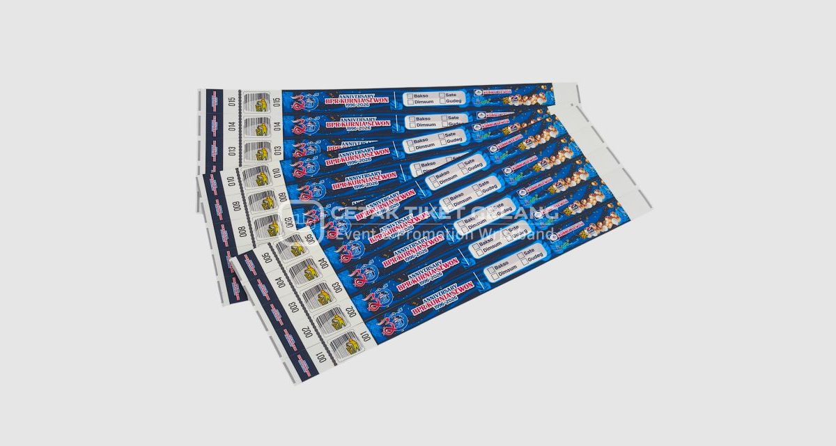 Cetak Tiket Gelang Custom