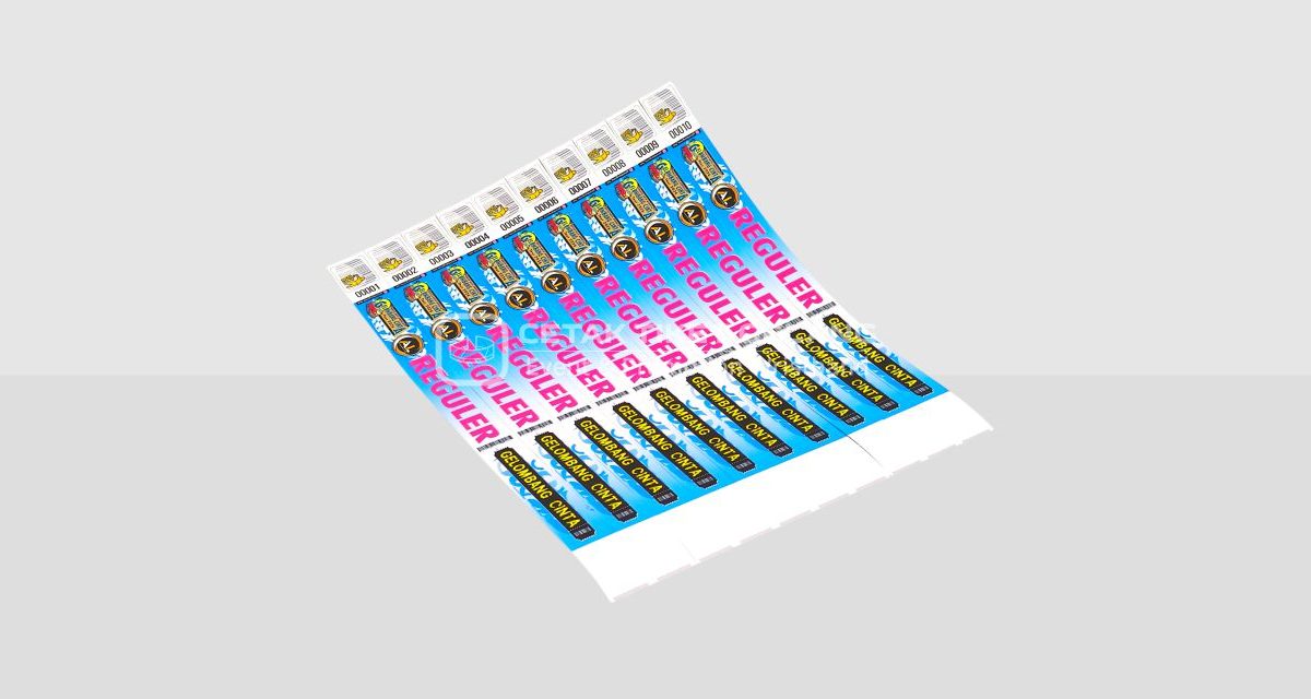 Cetak Tiket Gelang Custom